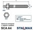Шпилька анкерная STALMAX SCA A4 М16х165 в комплекте с гайкой и шайбой, угол резьбы 60 градусов, (арт. 11048) нерж. сталь A4 (уп. 10 шт) 11048-023 6