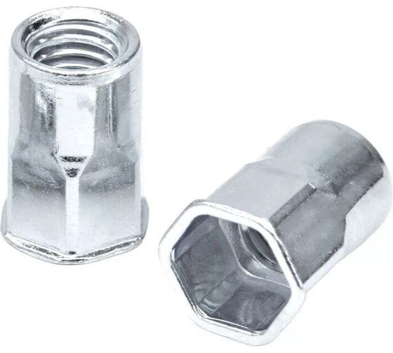 Заклепка-гайка STALMAX полушестигранная LZSH-R М8х16 (0,8-3,0) с уменьшенным бортиком (арт. 10485) оц. сталь (уп. 250 шт) 10485-023 1