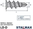 Дюбель STALMAX LD-D 12х32 Дрива со сверлом для гипсокартона (арт. 10733) нейлон (уп. 500 шт) 10733-023 6