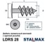 Дюбель STALMAX кровельный винтовой LDRS 28х150 мм крупная резьба (арт. 11538) полиамид (уп. 250 шт) 11538-023 6