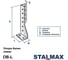 Опора балки STALMAX OB-L 140х25х76 левая (арт. 10836) оц. сталь (уп. 25 шт) 10836-023 5