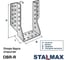Опора бруса STALMAX OBR-R 140х100х76х2 открытая (арт. 10838) оц. сталь (уп. 10 шт) 10838-023 10
