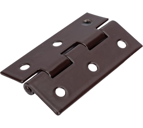 Петля VORMANN узкая, 60х34х1,4 мм, оцинкованная, латунный штифт, цвет: коричневый 00501 060 B