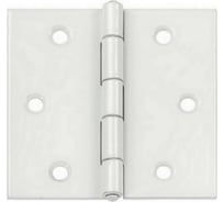 Петля VORMANN прямая, 60х60х1,4 мм, оцинкованная, латунный штифт, цвет: белый 00503 060 W