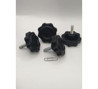 Болт/винт-барашек РПАМ6 х 20мм фиксирующий с пластиковым барашком d42 (4 шт) ББ-РПА-6/20-04