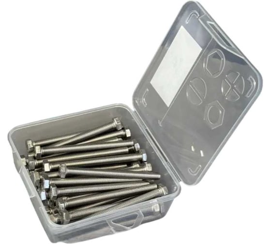 Болт 23 Болта нержавеющий 6х70 DIN933 в органайзере, 40 шт. АС1300607092G07орг-ф40