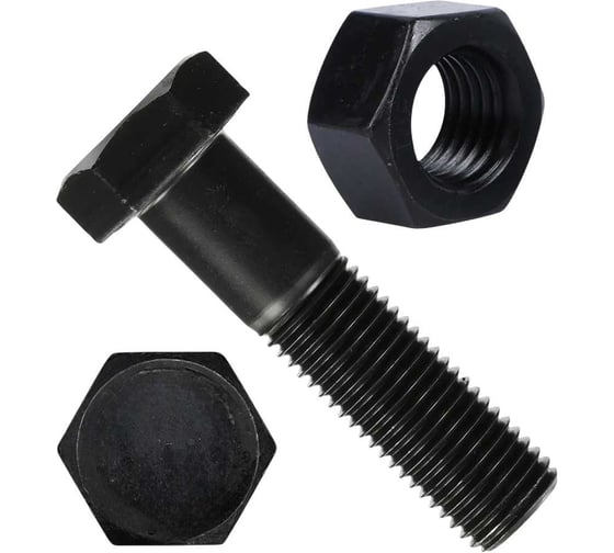 Болт 23 Болта высокопроч.к.п.10.9 с гайкой 22х110 DIN931 чёрный, 2 шт А0240221100200Ф/6830ф2 1