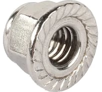 Гайка Море-Метизов шестигр. самоконтрящ. с фланцем DIN 6926 нержавеющая сталь А2 M8 без зазубрин ,100 шт GAY6926А2M8BZ100М