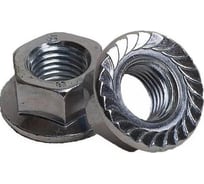 Гайка Море-Метизов шестигр. с фланцем DIN 6923 нержавеющая сталь А2 M4 с зазубринами ,100 шт GAY6923А2M4Z100М