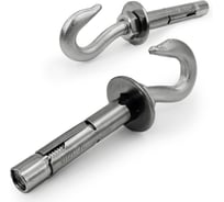 Анкерный болт KREPFIELD Нержавеющий М6-8х50 с крюком ART 9372 А2 2 шт 9372А2АНКЕРM6-8х50-2