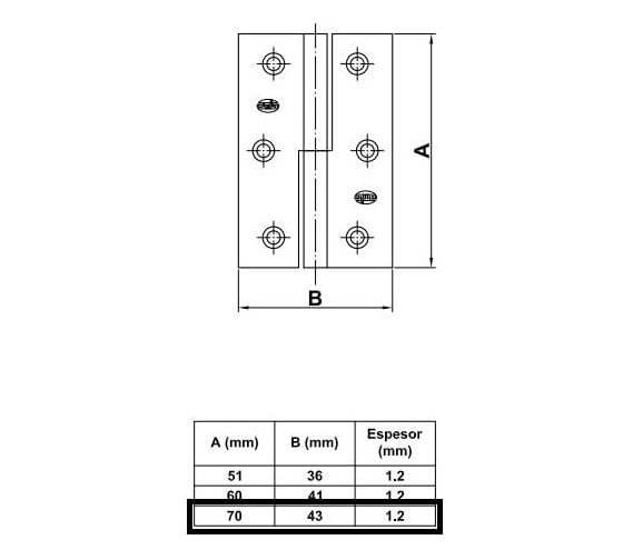 Петля Amig D-Л покрытие латунь 540-70 (D)