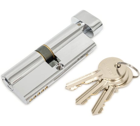 Цилиндр замка ANBO 2200Т ключ/барашек, английский, 3 ключа, никель 4040 l3601 ANBO2200Т4040