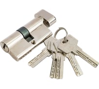 Цилиндр замка DORF ключ/барашек, компьютерный, 5 ключей, никель 3030 COM_DORF_60(30x30)_k_kn