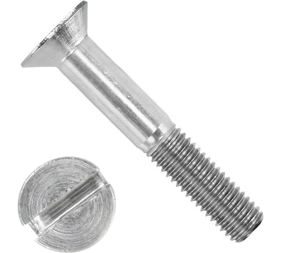 Винт ЦКИ DIN 963, М2.5x25, A2, SL3.5x0.6, 500 шт. 70496
