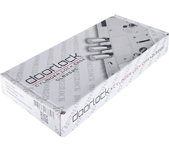 Корпус цилиндрового замка DOORLOCK DL8252С/60/85мм, хромированная фронтальная планка 26х230мм, реверсивный, диаметр ригелей 14 мм 75329