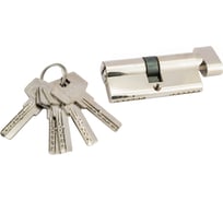 Цилиндр замка DORF ключ/барашек, компьютерный, 5 ключей, никель 3535 COM_DORF_70(35x35)_k_kn