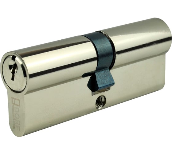 Цилиндр замка DORF ключ/ключ, английский, 5 ключей, никель 3545 DÖRF_80(35*45), k/k