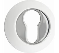 Накладка на цилиндр Ренц (супер белый, хром блестящий) INET 08 SW/CP