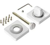 Квадратная завертка к ручкам Ренц (супер белый, никель матовый) INBK 02 SW/SN