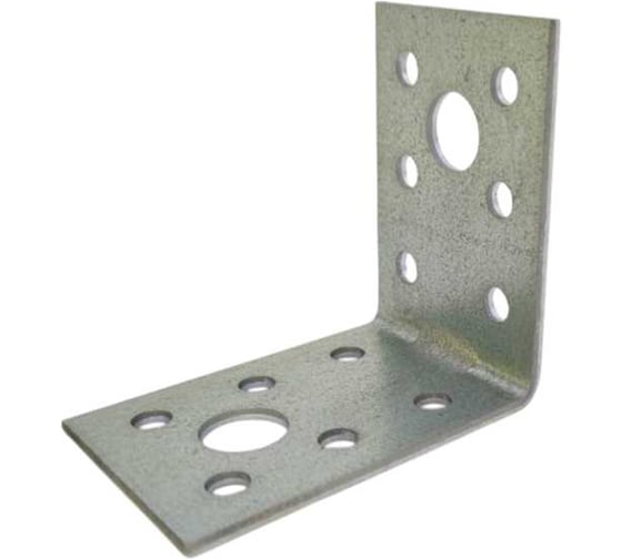 Уголок крепежный ПЗШО 90x40x1,8 мм, комплект 10 шт. оцинкованный X2700319-10 1