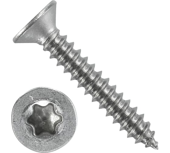 Универсальный саморез ЦКИ потайн., 4x20, A2, TX20, 500 шт. 73378 1