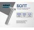 Болт высокопрочный ARNO INDUSTRIES М18х100 5 шт. шестигранный для прочных резьбовых соединений DIN 933 класс прочности 8.8 оцинкованный A02001810031507 2
