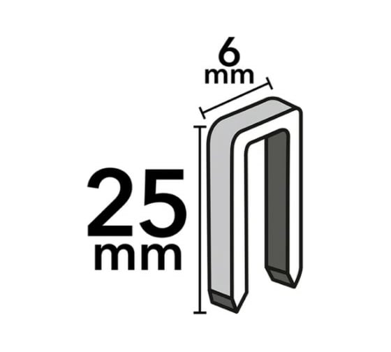 Набор скоб TROTEC тип 55, длина 25 мм, 2000 шт. 6245001109