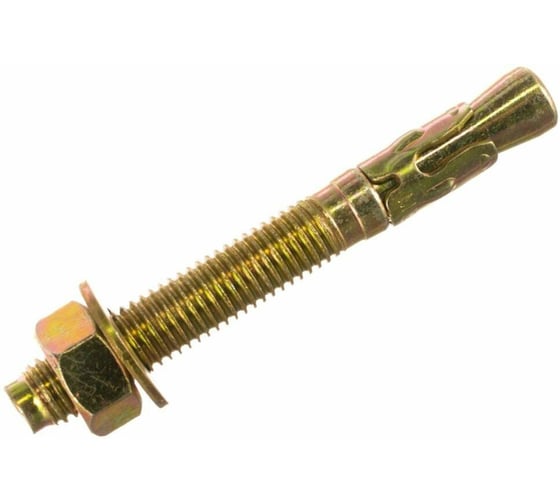 Анкер клиновой КРЕП-КОМП 16х280, желтый цинк, Малая фасовка (1шт) ак16280мф 1