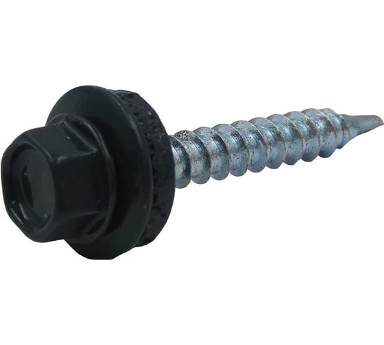 Саморез кровельный КРЕП-КОМП 4,8х19 RAL9005, чёрный К Средняя фасовка (250шт) ск48199005кф 1