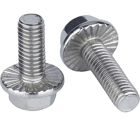 Болт ОПМ DIN 6921 с насечками М14х25 10.9 zn 25 шт УТ000136299 1