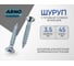 Шуруп ARNO INDUSTRIES 3,5х45 185 шт для дерева для крепления деревянных конструкций потайная головка белый цинк AB7103504531P98 2