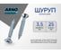 Шуруп ARNO INDUSTRIES 3,5х25 1кг для дерева для крепления деревянных конструкций белый цинк AB7103502532H98 2