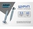 Шуруп ARNO INDUSTRIES потайной 3,5х40 310 шт для дерева для крепления деревянных конструкций желтый цинк AB7103504061098 2