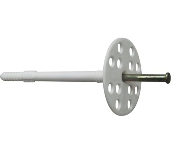 Дюбель ARNO INDUSTRIES гвоздевой 10х300 100 шт, для крепления теплоизоляции с термоголовкой AG9501030063G40 1