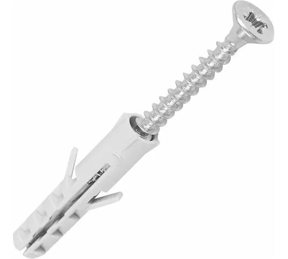 Дюбель ARNO INDUSTRIES Т 6х60 100 шт, с шурупом потайной головкой для крепления в стене УС AG1100606061G23