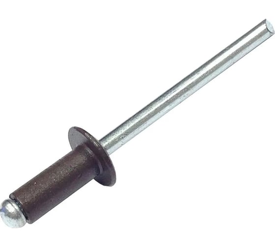 Заклепка вытяжная ARNO INDUSTRIES 4.8х12 100 шт. комбинированная для соединения листовых материалов, RAL8019 серо-коричневая AK130481208GG07