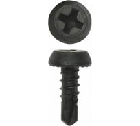 Саморез 8000 шт. с прессшайбой черный (4.2х16 мм) для крепления листового металла с наконечником сверло CMM-SD-BL Tech-Krep