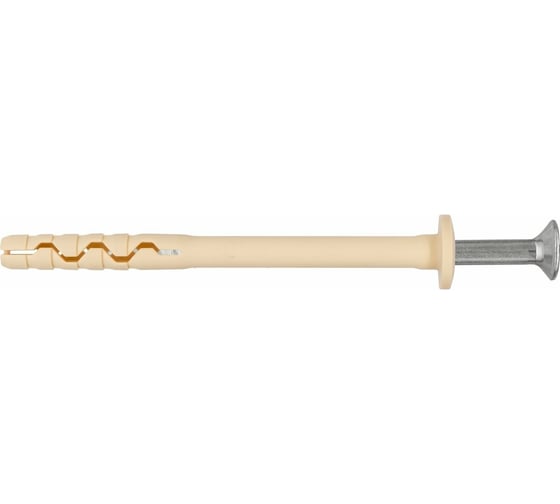 Дюбель нейлоновый 6х40 100 шт. НП с шурупом Гриб для крепления в бетон и кирпич ARNO INDUSTRIES AG1500604062D40 1