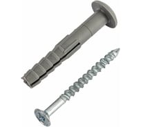 Дюбель распорный НП с шурупом для крепления в стене с грибовидной манжетой 6х80 мм, 65 шт. ARNO INDUSTRIES AG1500608064540