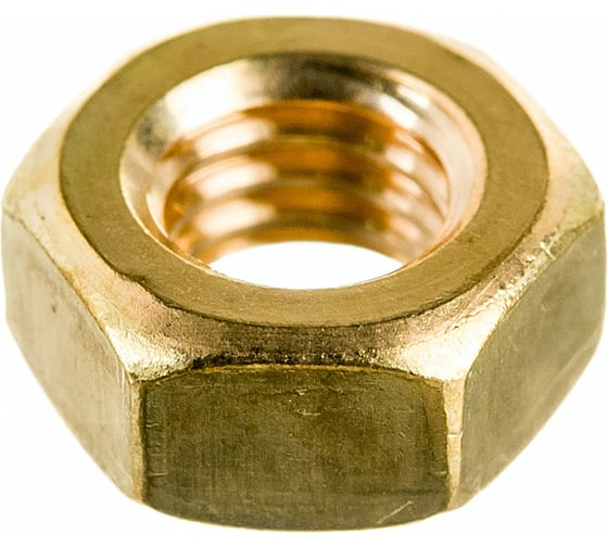 Шестигранная гайка DINFIX DIN 934, латунь, М6, 10 шт. 00-00001724