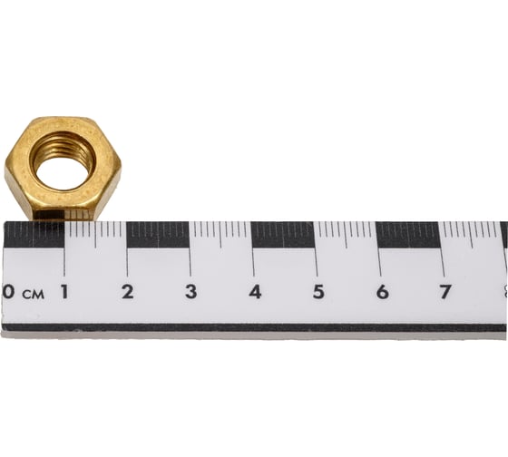 Шестигранная гайка DINFIX DIN 934, латунь, М10, 4 шт. 00-00001727