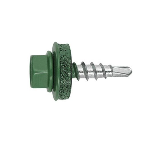 Саморез кровельный ARNO INDUSTRIES 4.8х35 100 шт. для крепления кровельных материалов, RAL6026 зеленый мох AB530480356PИ98 1