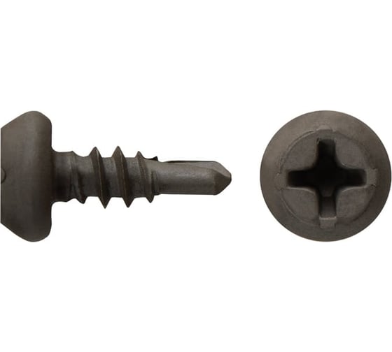 Саморез ARNO INDUSTRIES 3.5х11 100 шт. по металлу со сверлом для крепления металлических профилей, фосфатированное покрытие ABF103511015098 1