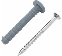 Дюбель с шурупом потай для крепления в стене 6х80 мм, 70 шт. ARNO INDUSTRIES AG1100608060299