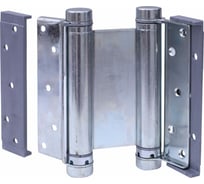 Барная пружинная петля двойного действия ALDEGHI LUIGI SPA 148х50х42 мм, цвет: цинк, к-т: 2 шт + ключ с декоративными шурупами 101AZ150B