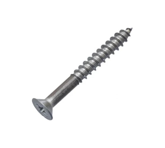 Шуруп ARNO INDUSTRIES 5х30 100 шт. с потайной головкой для крепления деревянных конструкций 3, ГОСТ 1145 сталь оцинкованный ABU003503035005 1