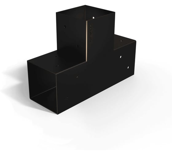 Коннектор для бруса LUVON 100х100мм Т-образный, черный, 2 шт 00050 1