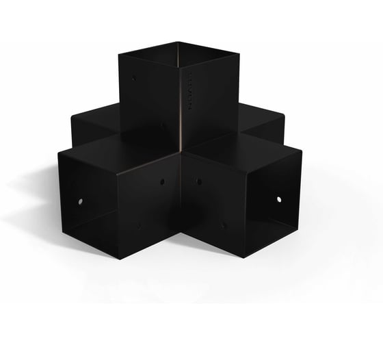 Коннектор для бруса LUVON 100х100мм 5-лучевой. Чёрный. 1шт 00052 1