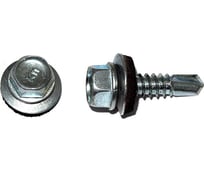Кровельный саморез Kenner цинк, с шайбой EPDM, 6,3x38, 2000 шт. ск6338