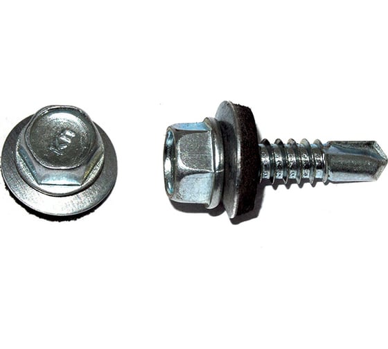 Кровельный саморез Kenner цинк, с шайбой EPDM, 6,3x38, 2000 шт. ск6338 1